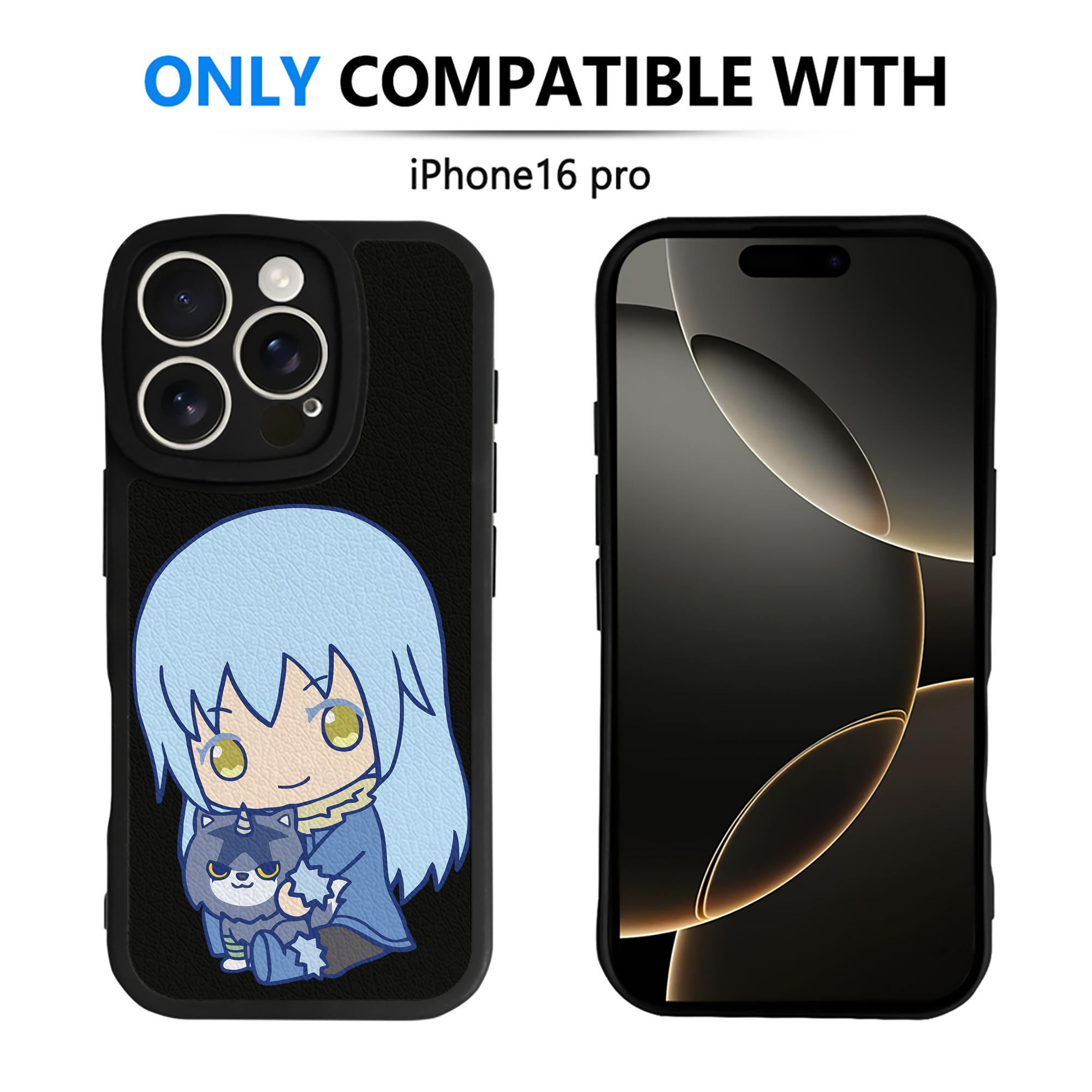 （画像用） 転スラ Regarding Reincarnated to Slime 【iPhone 16シリーズ対応】シリコンスマホケース（レザー調） 材質：シリコン
